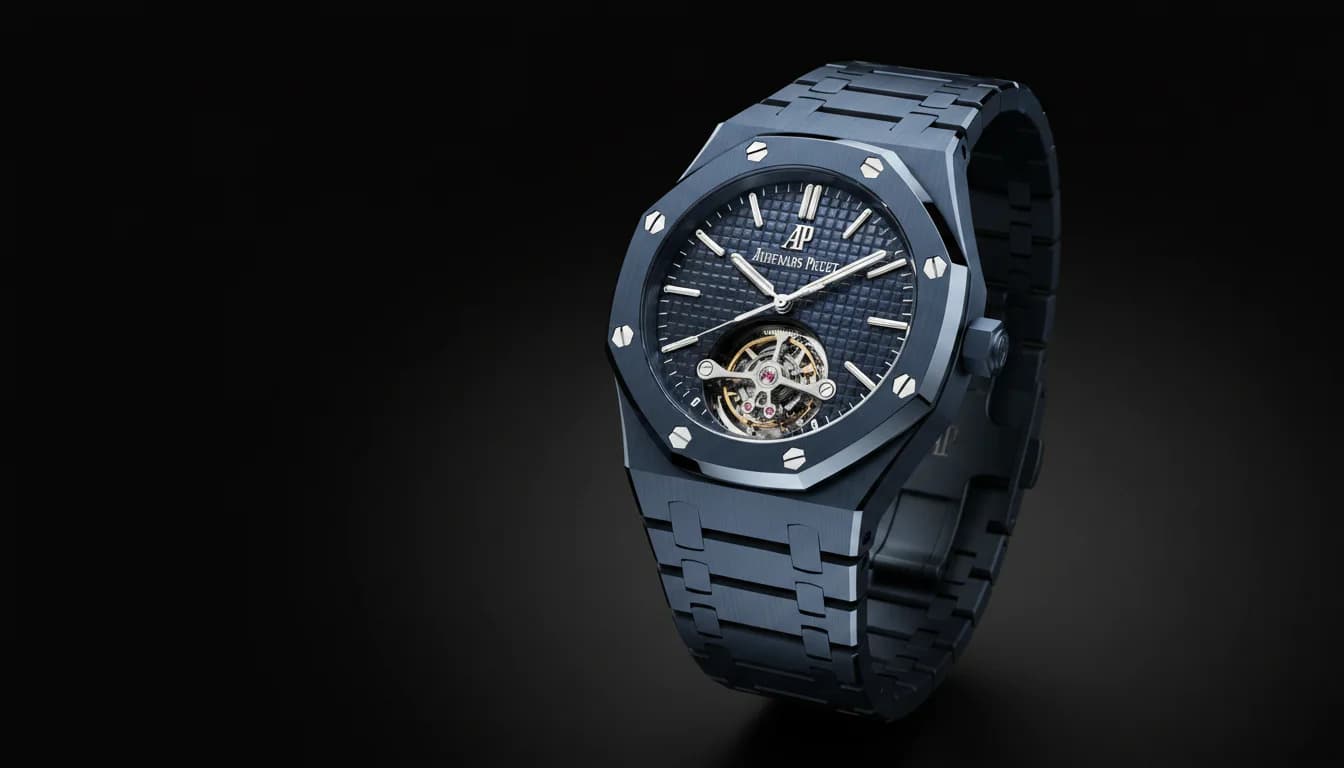 The Audemars Piguet Royal Oak Flying Tourbillon Goes Full Ceramic in Bleu Nuit, Nuage 50