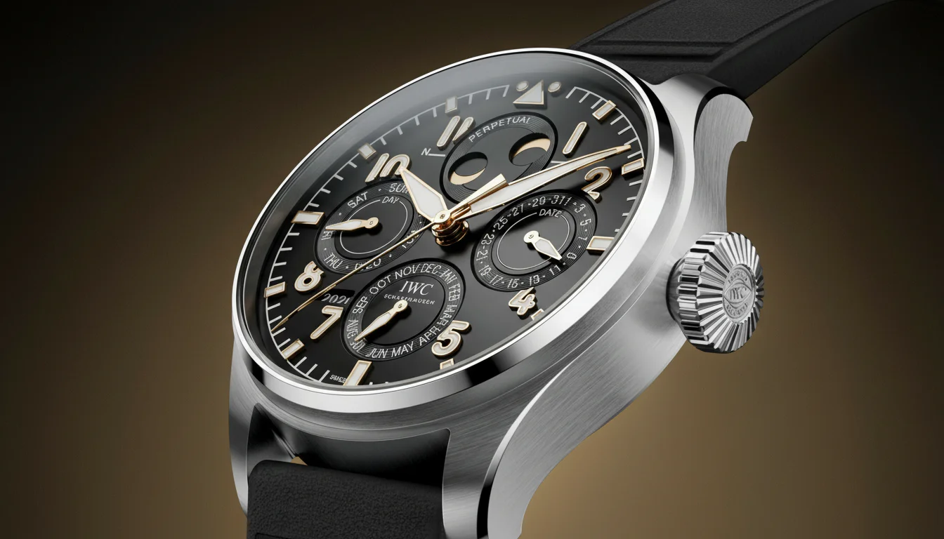 IWC's New Big Pilot Perpetual Calendar Mercedes-Benz Edition Skips the Pushers Entirely