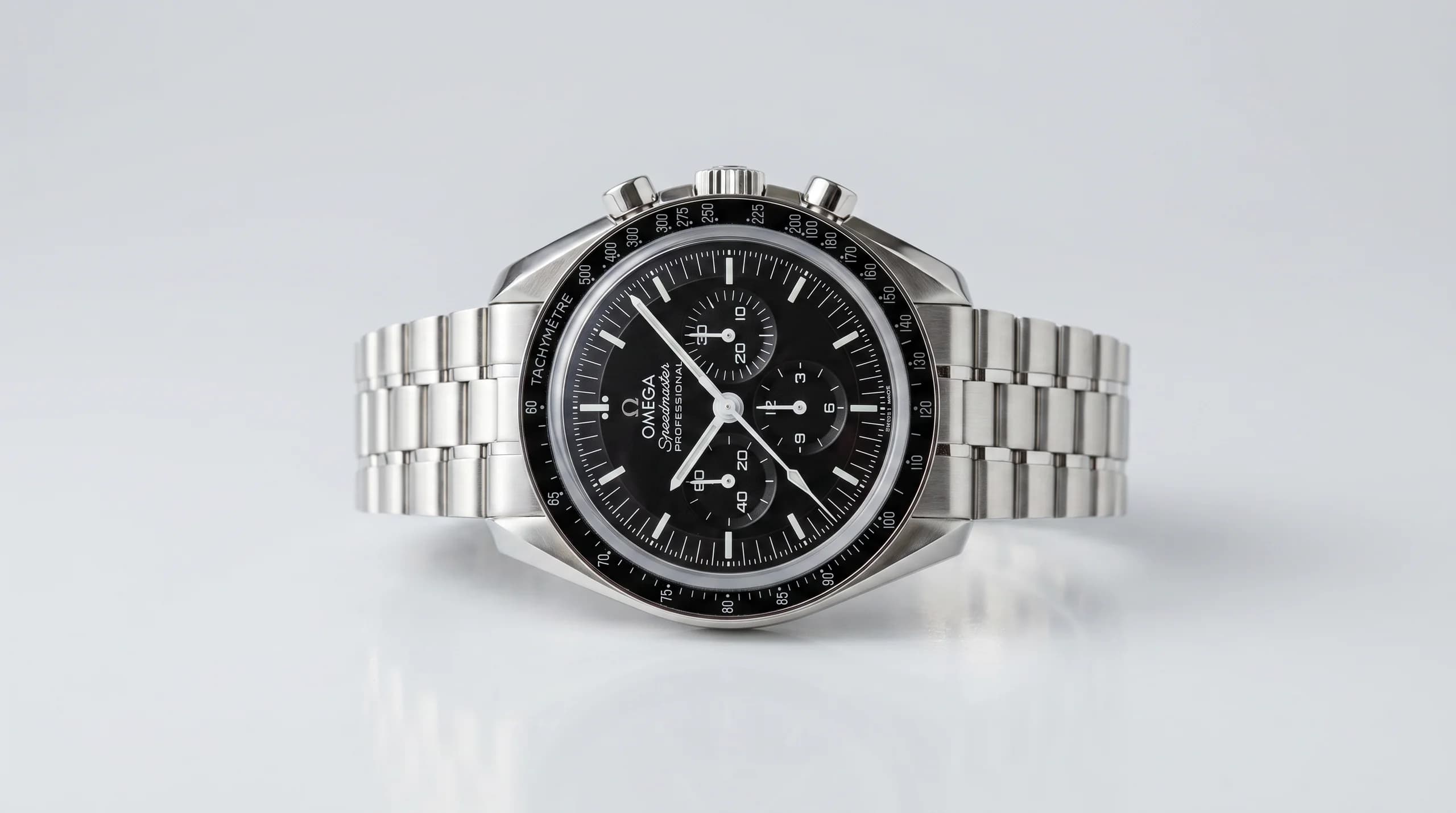 Omega's New Reverse-Panda Speedmaster Is Sharp. The Steel Moonwatch Is Still the Smart Buy.