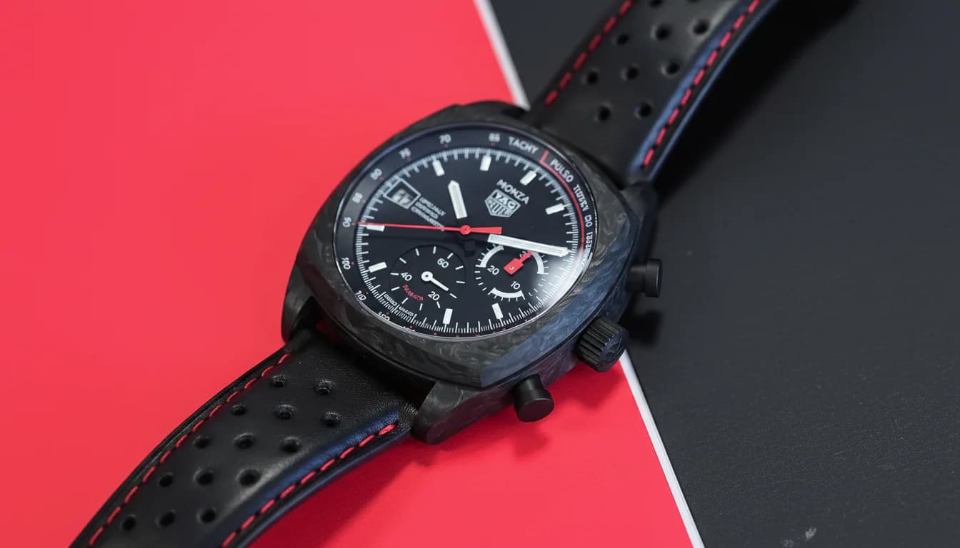 TAG Heuer Monza Flyback Chronograph Carbon: 500 Pieces, an 80-Hour Reserve, and a 1975 Title